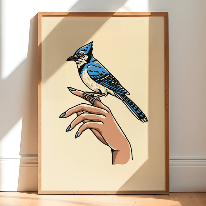 Blue Jay Hand Giclée Print