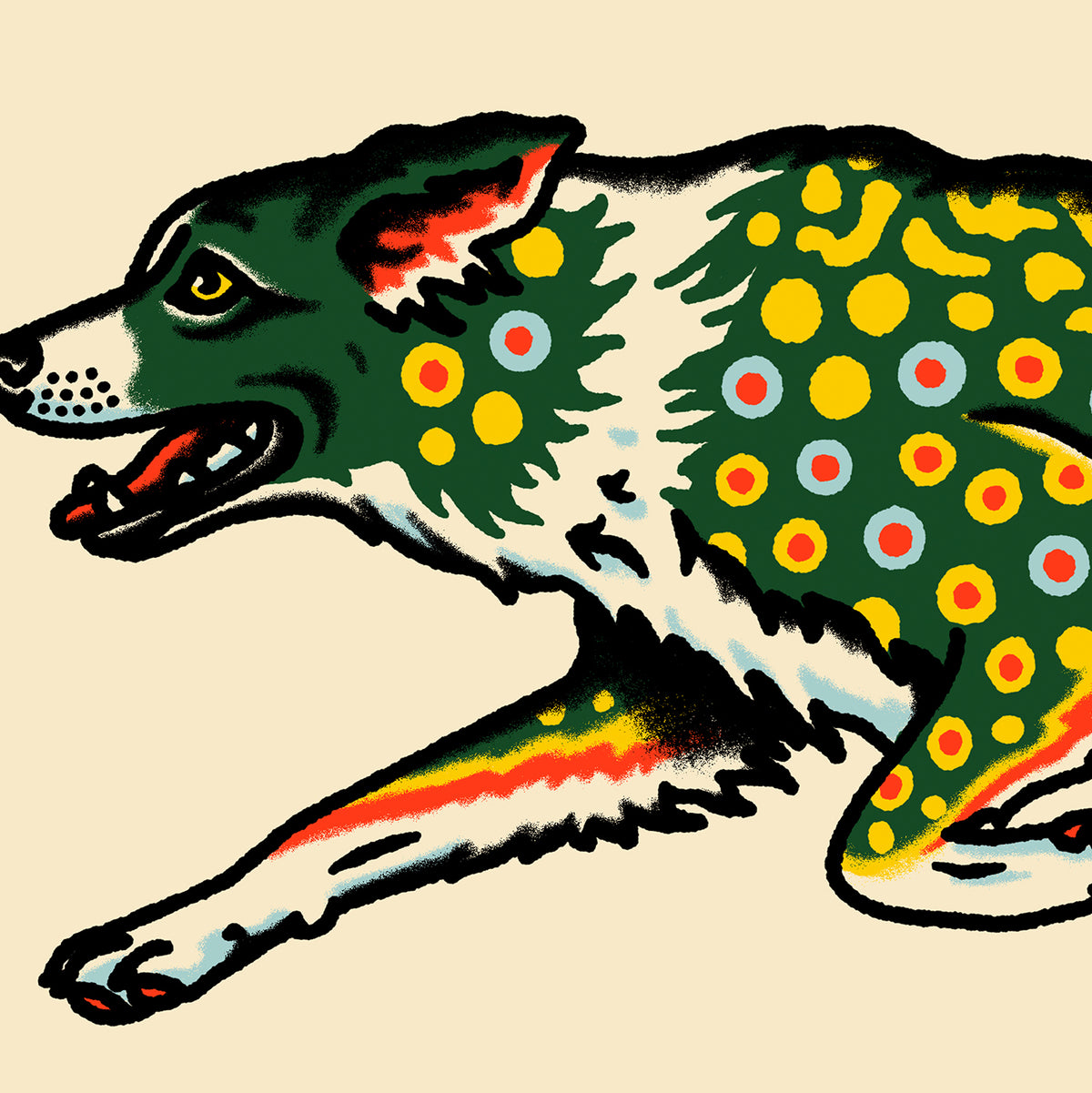 Border Collie Brook Trout Giclée Print