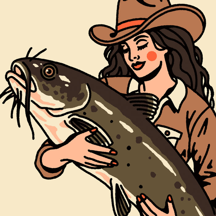 Catfish Cowgirl 1 Giclée Print