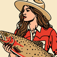 Cutthroat Trout Cowgirl 1 Giclée Print
