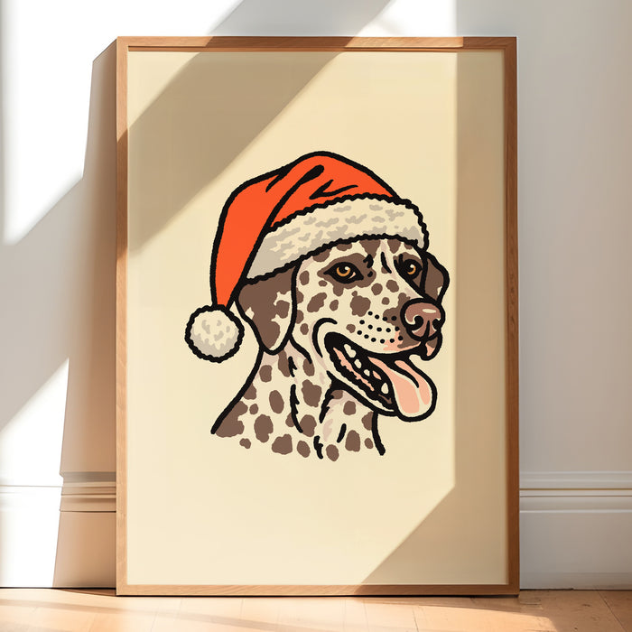 Dalmatian (Liver) Christmas Giclée Print