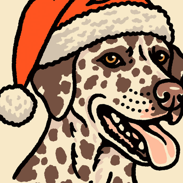 Dalmatian (Liver) Christmas Giclée Print