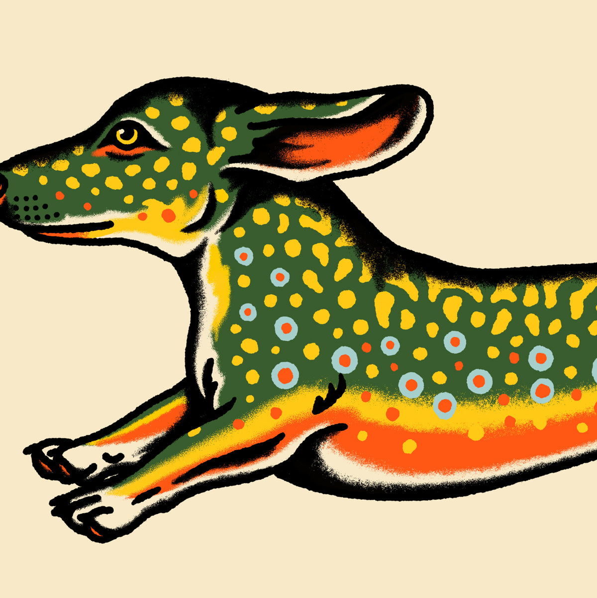 Dachshund Trout Giclée Print