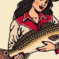 Red Drum Cowgirl Giclée Print