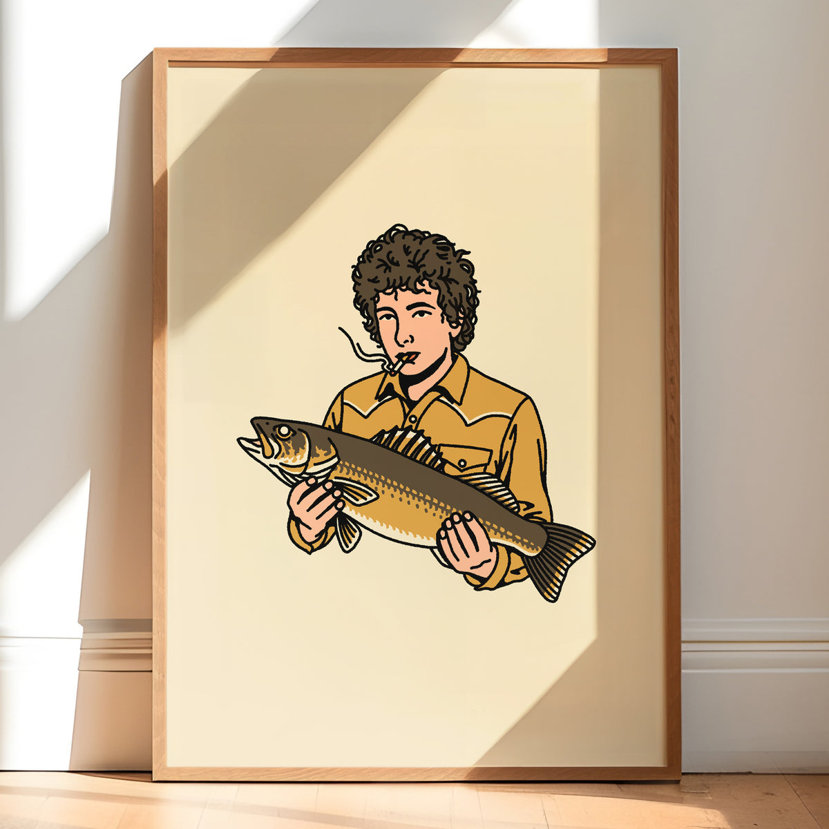 Dylan Holding Walleye Giclée Print