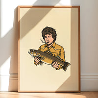 Dylan Holding Walleye Giclée Print