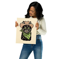 Black Cowcat (Green Eyes) Giclée Print