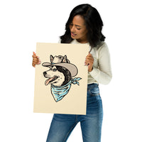 Siberian Husky Cowdog Giclée Print