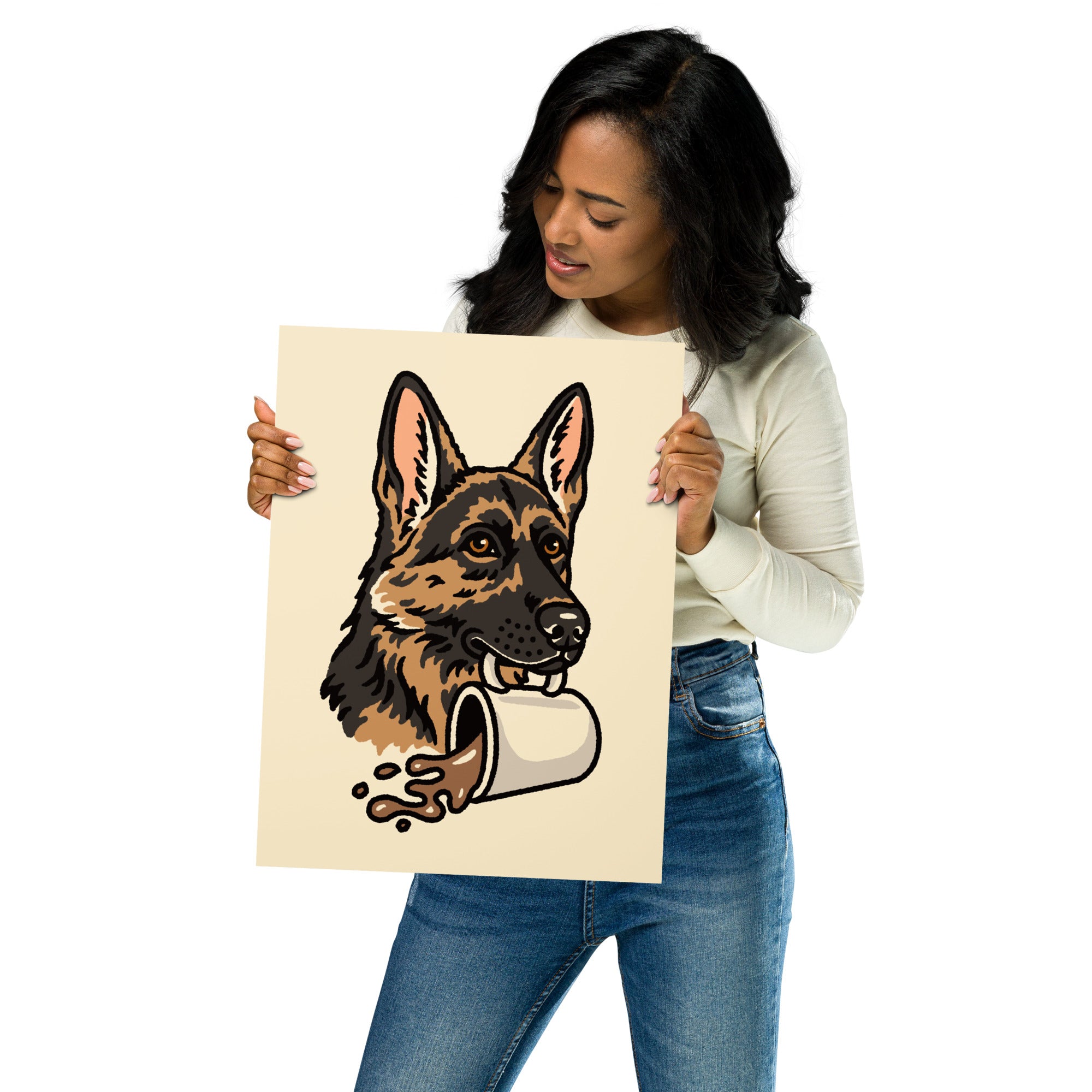 □Germanshepherd□１９７４〜◇１６×２０◇ Copen◇ Beautiful Sable German Shepherd Greeting Card by Sandy Keeton