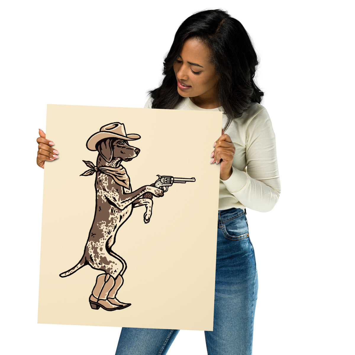 German Shorthaired Point Outlaw Giclée Print