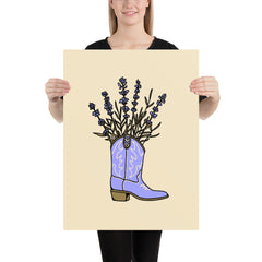 Lavender Boot Print (Made to Order)