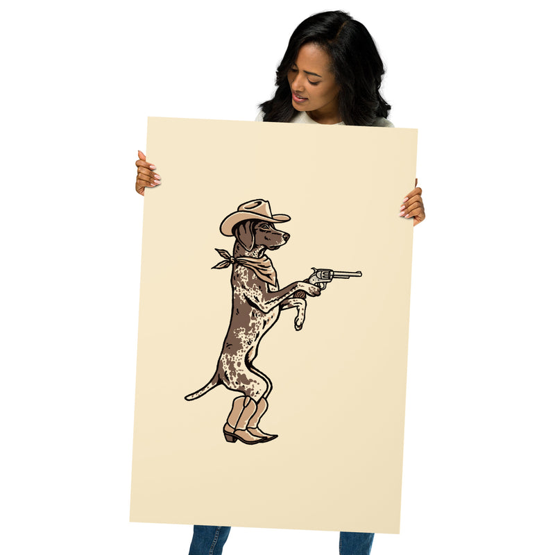 German Shorthaired Point Outlaw Giclée Print