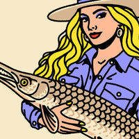 Gar Cowgirl Giclée Print