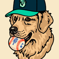 Playoff Pup Seattle Golden Giclée Print