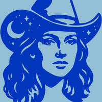 Goodnight Cowgirl (Blue) Giclée Print