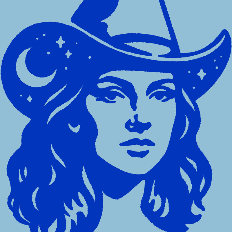 Goodnight Cowgirl (Blue) Giclée Print
