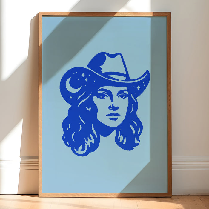 Goodnight Cowgirl (Blue) Giclée Print