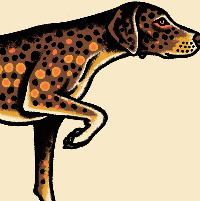 German Shorthaired Pointer Trout Giclée Print