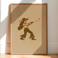 Heartstruck (Brown) Giclée Print