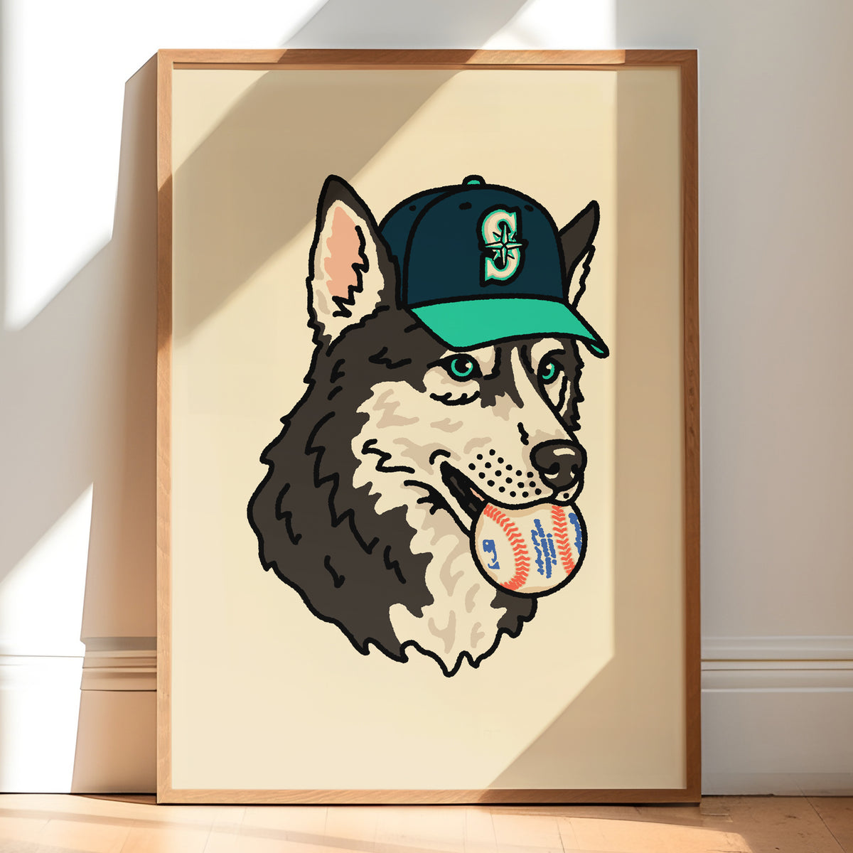 Playoff Pup Seattle Husky Giclée Print