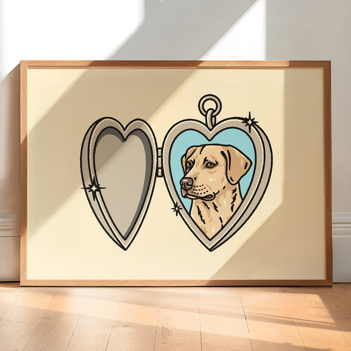 Yellow Lab Locket Giclée Print