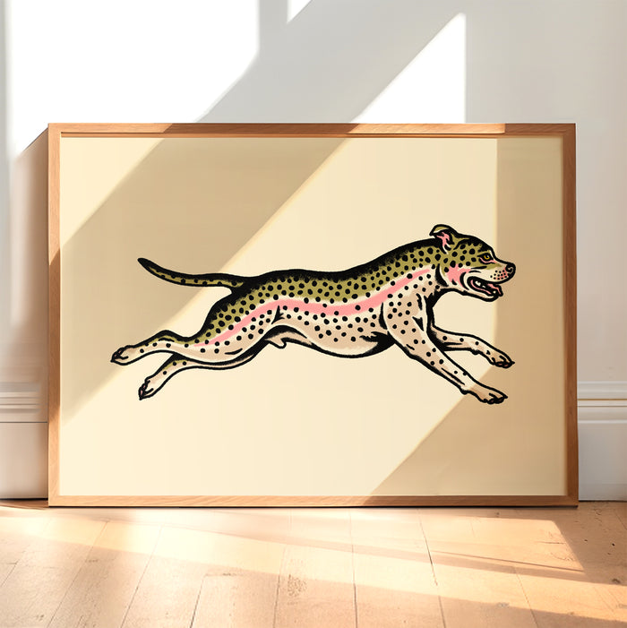 Pit Bull Rainbow Trout Giclée Print