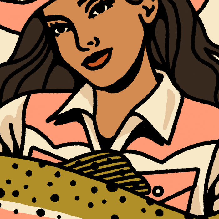 Rainbow Trout Cowgirl 2 Giclée Print