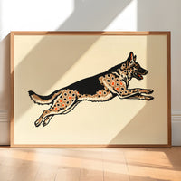 German Shepherd Brow Trout Giclée Print