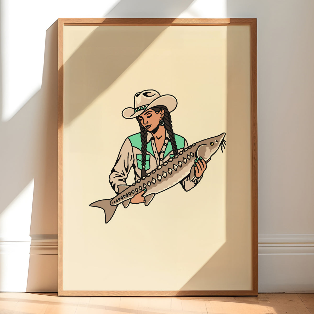 Sturgeon Cowgirl 1 Giclée Print