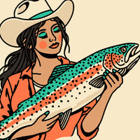 Rainbow Trout Cowgirl 4 Giclée Print
