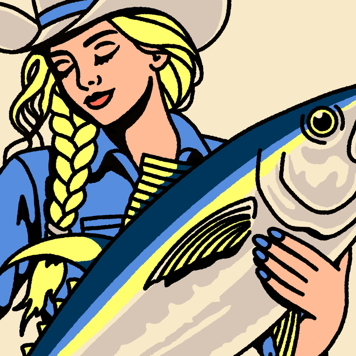 Tuna Cowgirl 1 Giclée Print