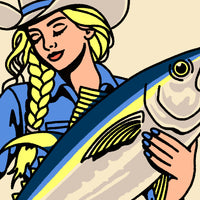 Tuna Cowgirl 1 Giclée Print