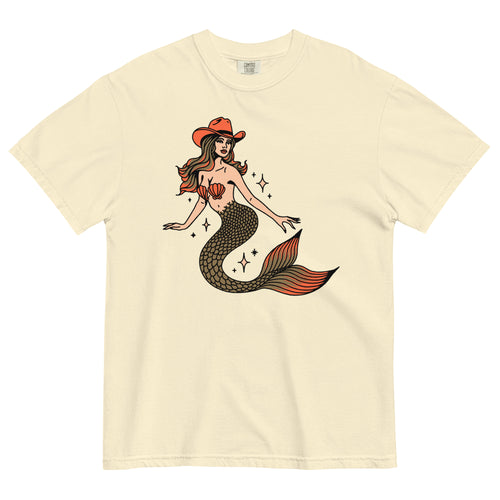Mermaid Cowgirl Heavyweight T-shirt (Made to Order)