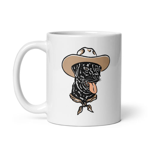Black Lab Cowdog Mug (Made to Order)