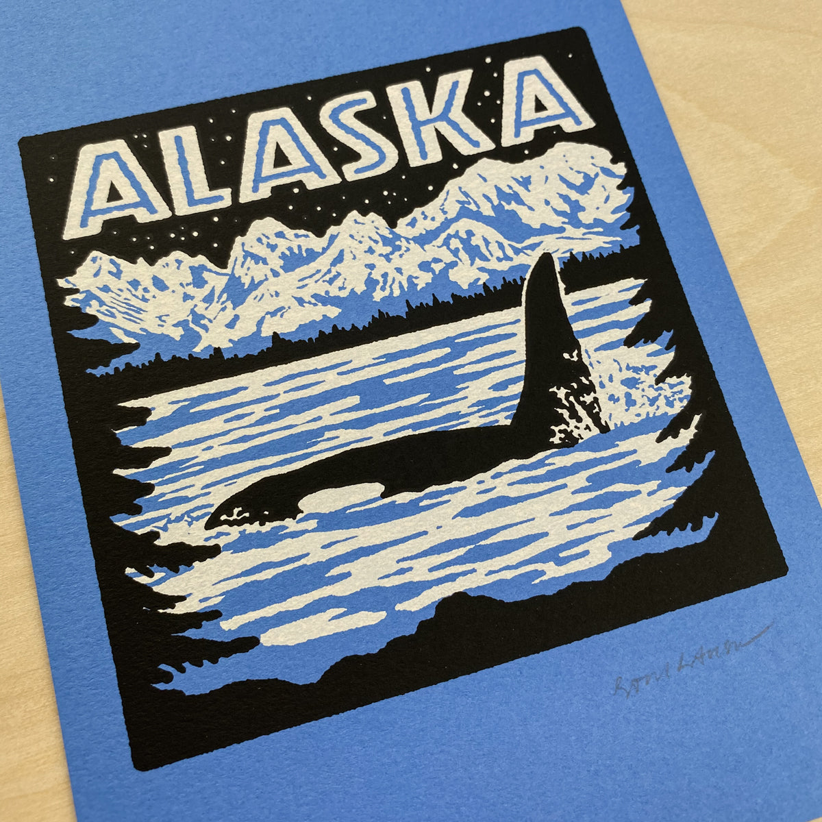 Alaska Orca - Signed 5x7in Print #228