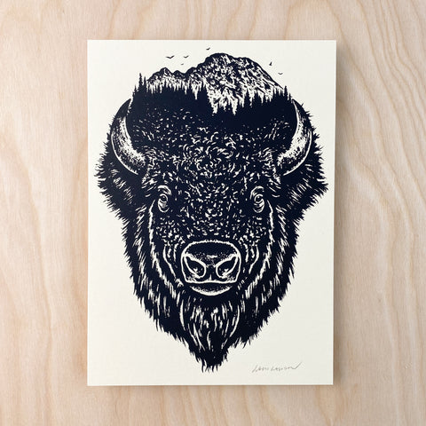Bison Range - Signed Print #134