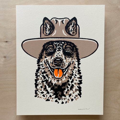 Blue Heeler Cowdog - 8x10in Print #276