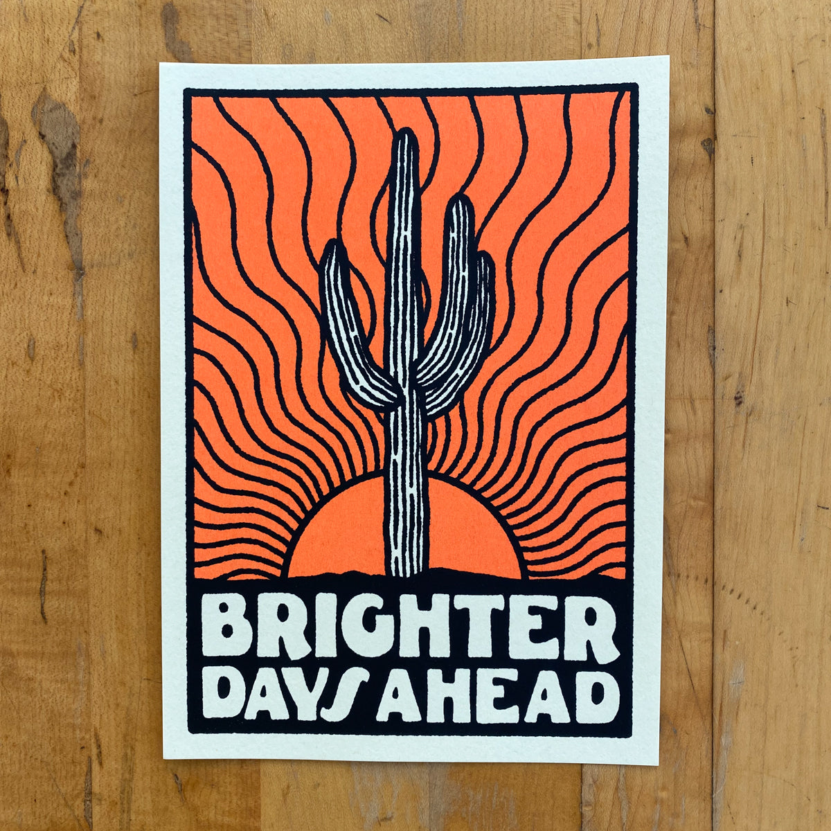 Brighter Days (Orange) - 5x7in Print #193