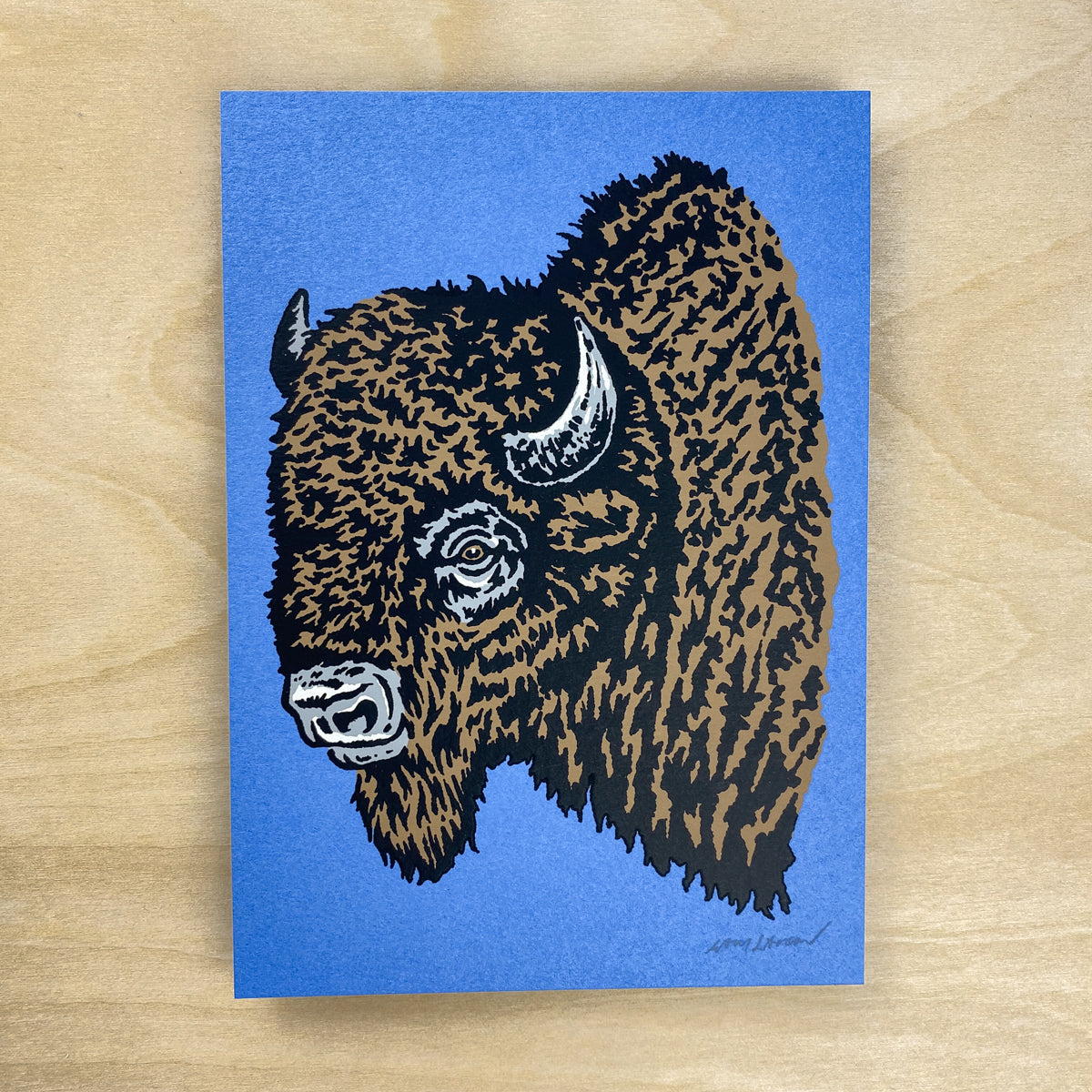 Colorado Bison - Signed 5x7in Print #225
