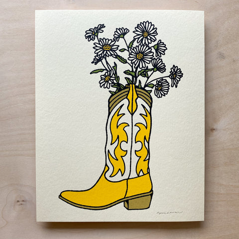 California Poppy Boot - Signed 8x10in Print #281