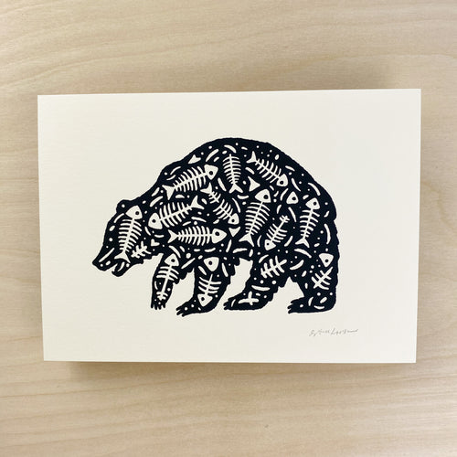 Fish Bear - Signed Print #198