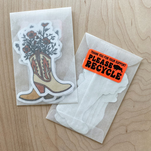 SOLD OUT. Flower Boot Sticker Pack 1