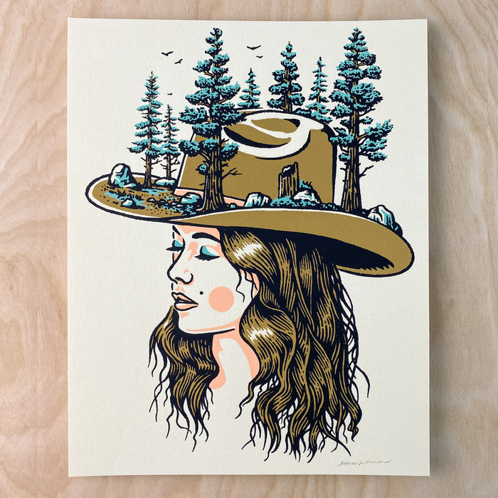 Forest Woman - Signed 8x10in Silkscreen Print