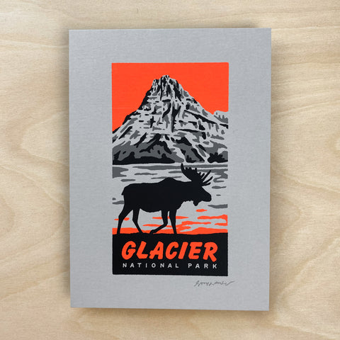 Alaska Moose - Signed 7x5in Print #227