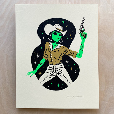 Western Alien Clyde - Signed 8x10in Print #321