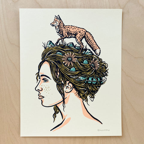 SOLD OUT. Maine Coon Cowcat - Signed 8x10in Print #320