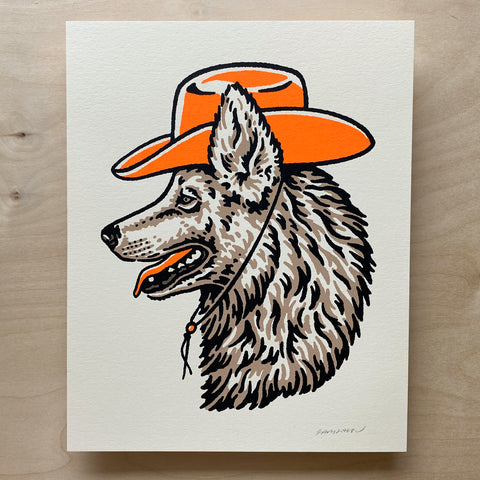 Boston Terrier Cowdog - Signed 8x10in Print #304