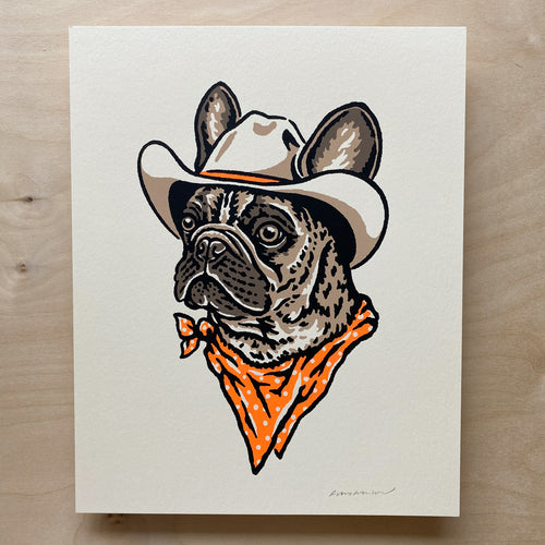 French Bulldog Cowdog - Signed 8x10in Print #278
