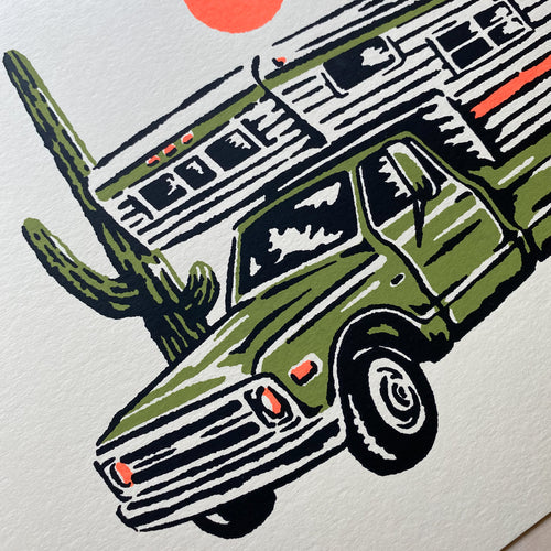 Desert Camper - Signed 10x8in Print #287