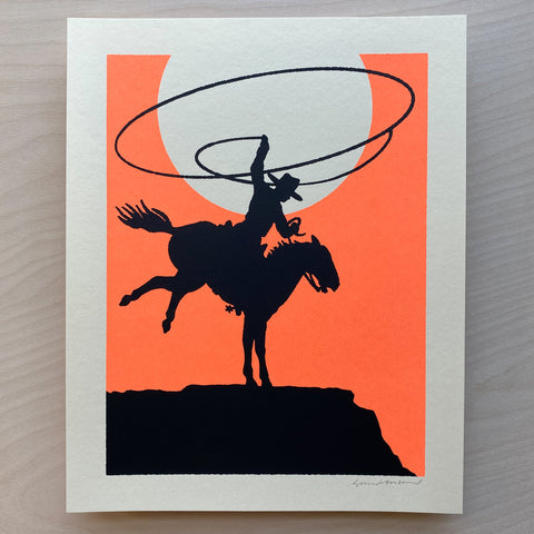Basset Hound Cowdog - Signed 8x10in Print #342